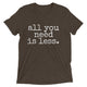 all you need is less. - Unisex T-shirt - Made to Order