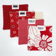 Eco-Cloth - Square Starter Pack of 4 - Reds - Made To Order