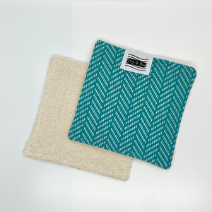 Eco-Cloth - Teal Herringbone - Made To Order