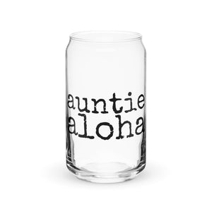 auntie aloha - Glass Tumbler