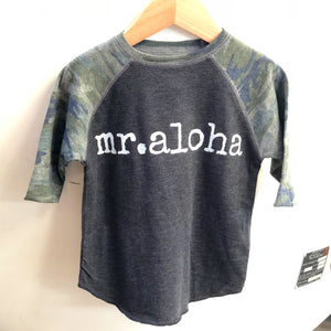 mr. aloha - TODDLER & YOUTH camouflage baseball T-Shirt