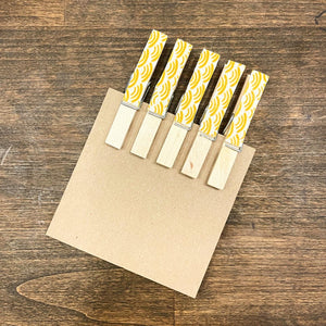 Clothes Pins - Mustard Scallop - Made To Order