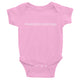 pink baby onesie with white lettering that says hawaiikinetings