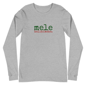 Mele Kalikimaka (Merry Christmas) Unisex Adult Long Sleeve Tee - Made To Order